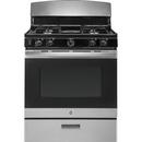 GE&reg; Stainless Steel 30 x 28-3/4 x 46-1/4 in. 13000 BTU 4.8 cu. ft. 4-Burner Electric and Gas Sealed Freestanding Range 