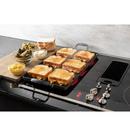30 in. 4 Burner Downdraft Electric Cooktop in Black/Stainless Steel 