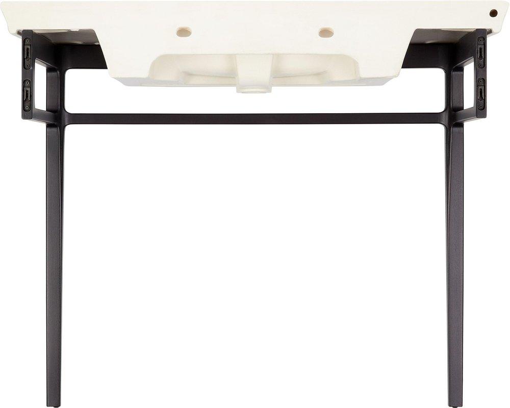 OLNEY CONSOLE SINK WITH WOOD STAND CHARRED MAHOGANY 