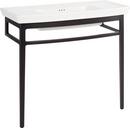 Console Bathroom Sink with Wood Stand 