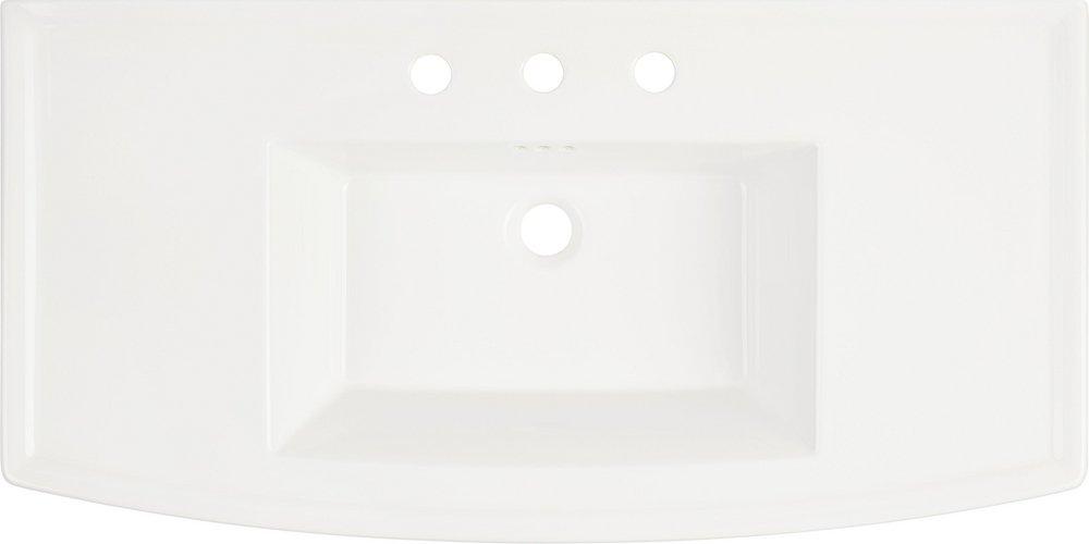 Console Bathroom Sink with Wood Stand 