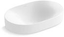 22-7/8 in. Vessel Elongated Oval Bathroom Sink in White