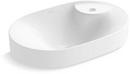 22-7/8 in. Vessel Elongated Oval Bathroom Sink in White