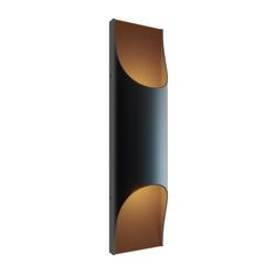 24W 1-Light 18 in. Outdoor Wall Sconce in Black
