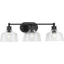60W 3-Light Medium E-26 Vanity Fixture in Matte Black