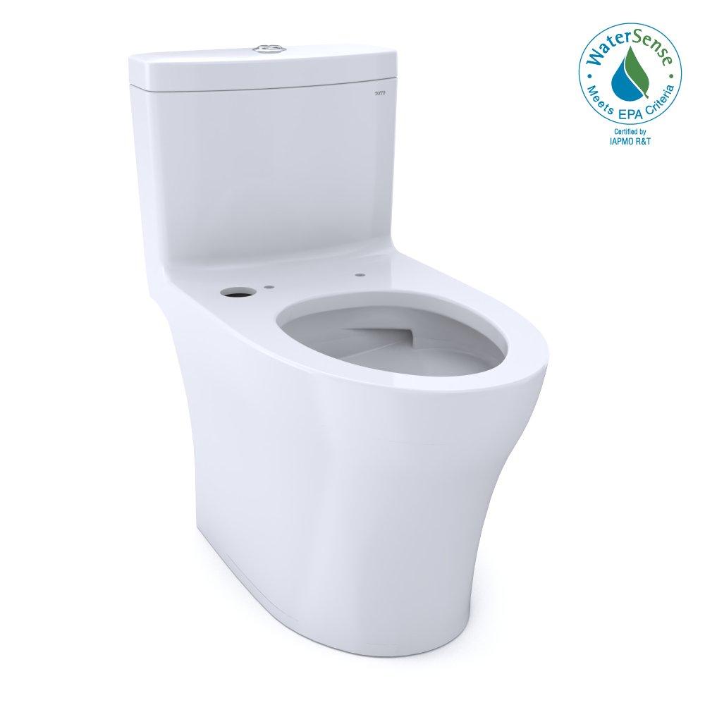 0.8 gpf/1.28 gpf Elongated Dual Flush One Piece Toilet in Cotton 