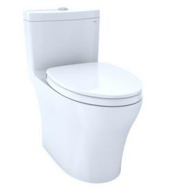 0.9 gpf/1.28 gpf Elongated Dual Flush One Piece Toilet in Cotton