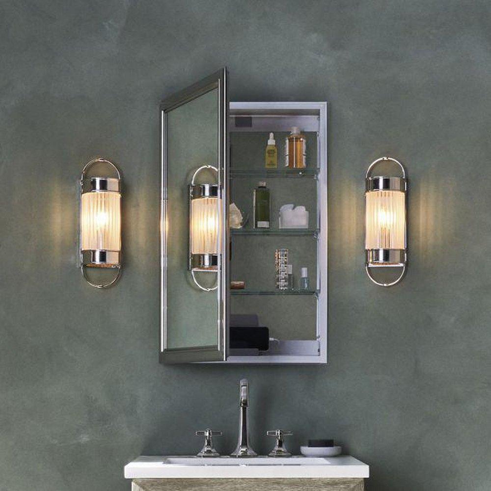 Robern Brushed Black 23-3/8 x 30-1/16 in. Recessed Mount and Surface Mount Medicine Cabinet 