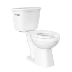 1.0 gpf Elongated Floor Mount Two Piece Toilet with Left-Hand Trip Lever in White