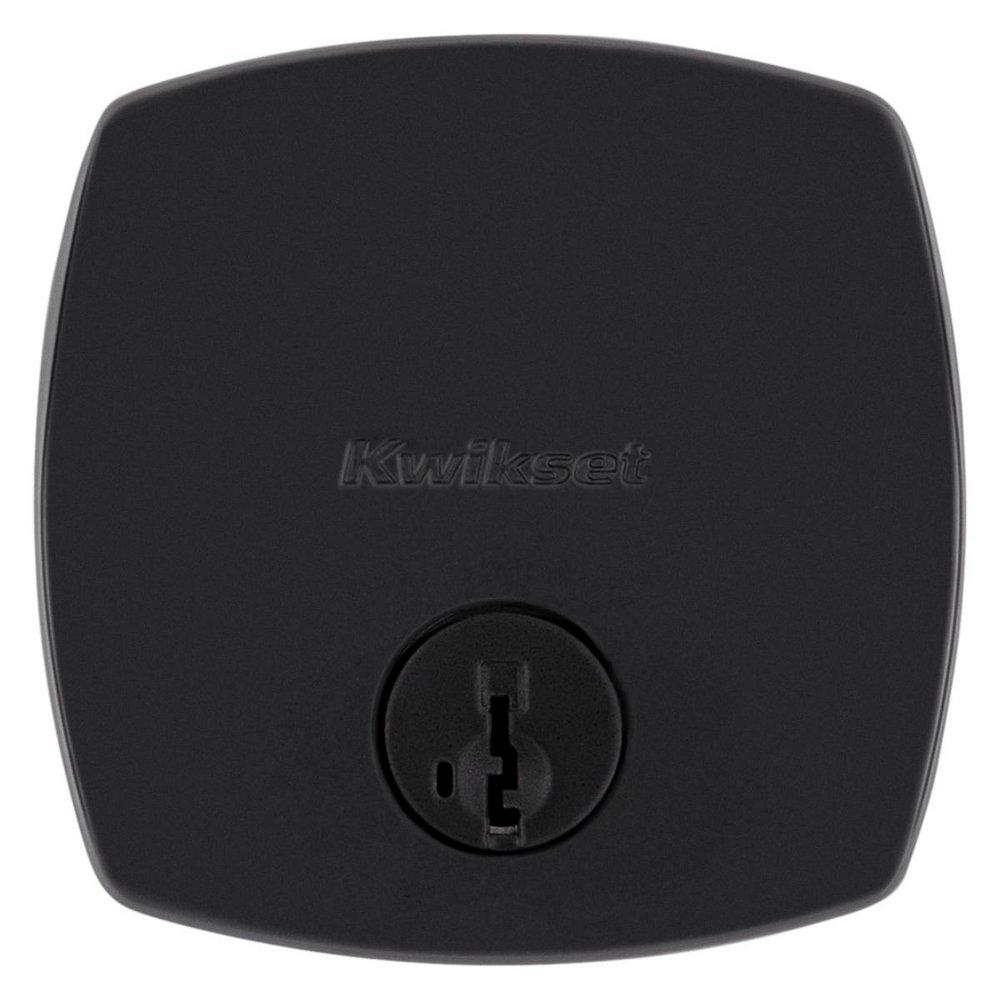 Kwikset Matte Black Deadbolt Lock in Matte Black 