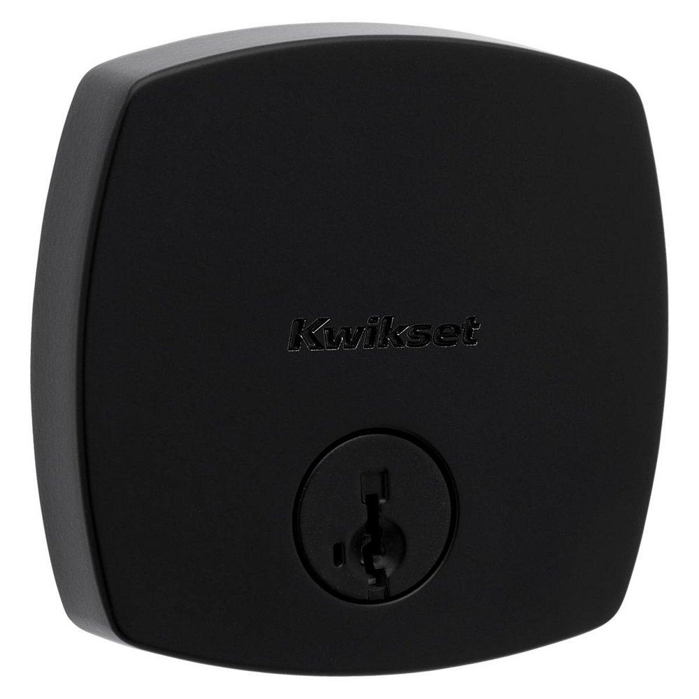 Kwikset Matte Black Deadbolt Lock in Matte Black 