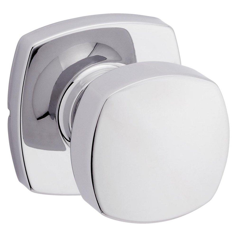 ARROYO PASSAGE HALL/CLOSET KNOB WITH SOFT MODERN ROSE IN POLISHED CHROME 