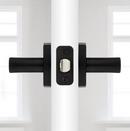 TRIPOLI PASSAGE HALL/CLOSET LEVER WITH SOFT MODERN ROSE IN MATTE BLACK 