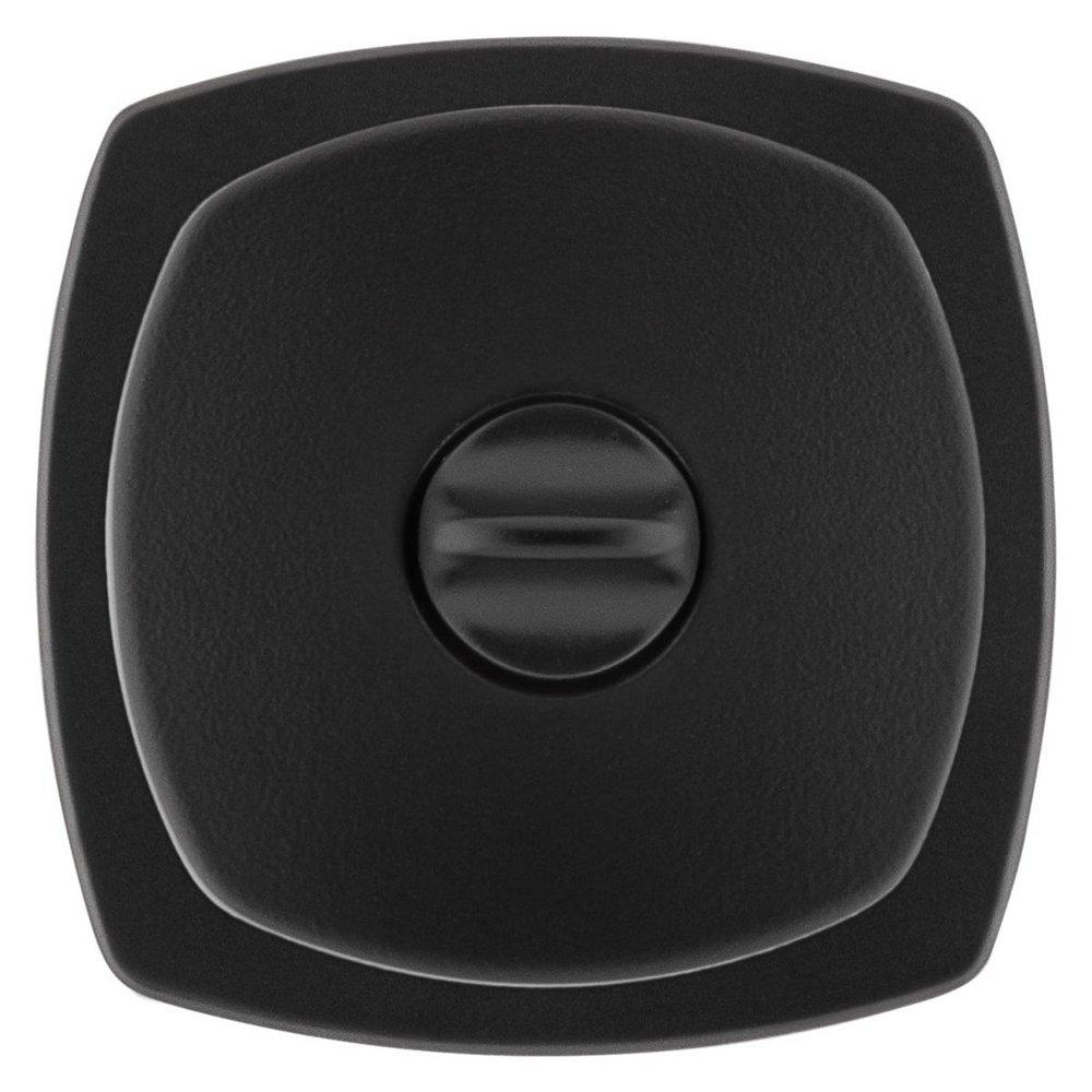 ARROYO KEYED ENTRY KNOB WITH SOFT MODERN ROSE IN MATTE BLACK 