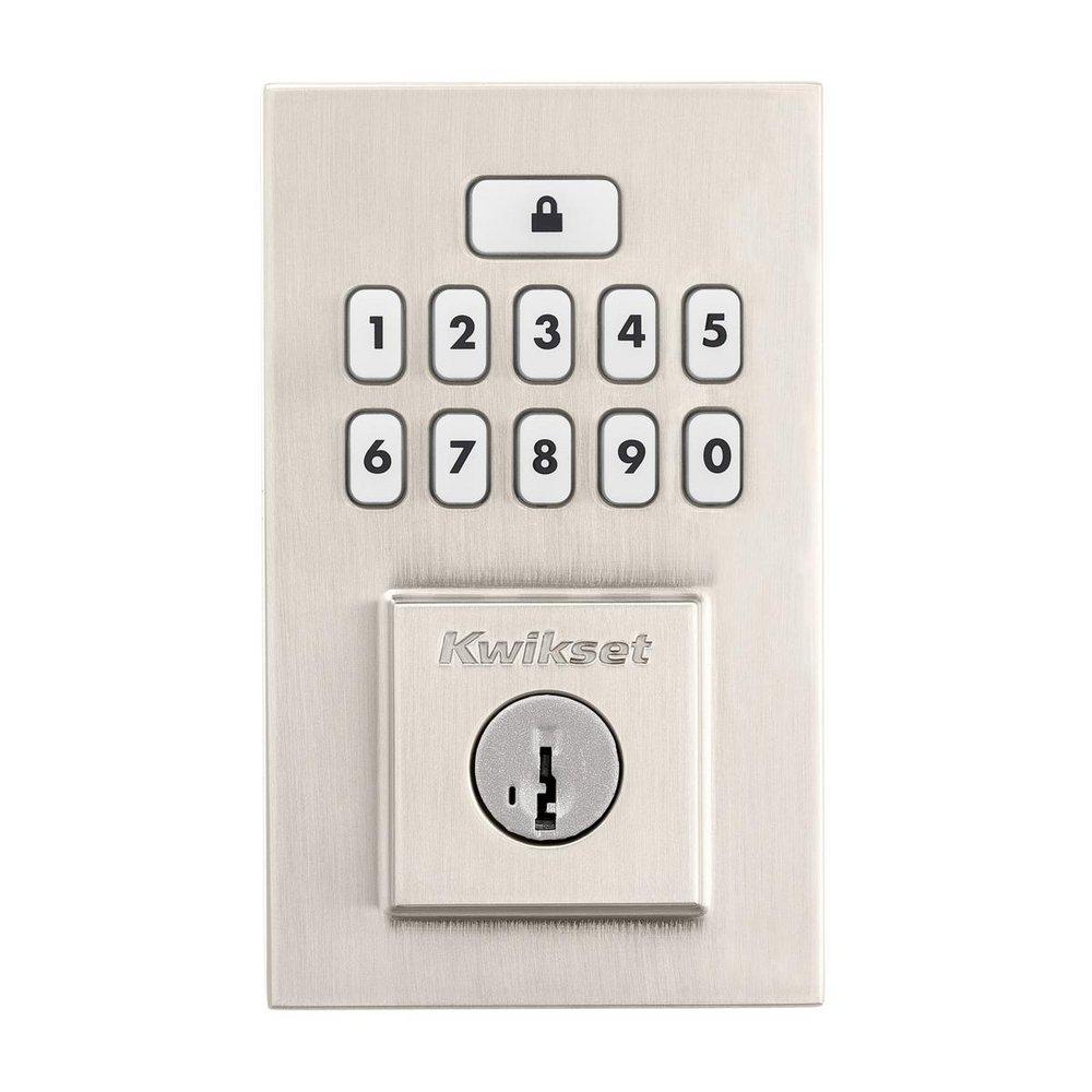Kwikset Satin Nickel Deadbolt Lock 