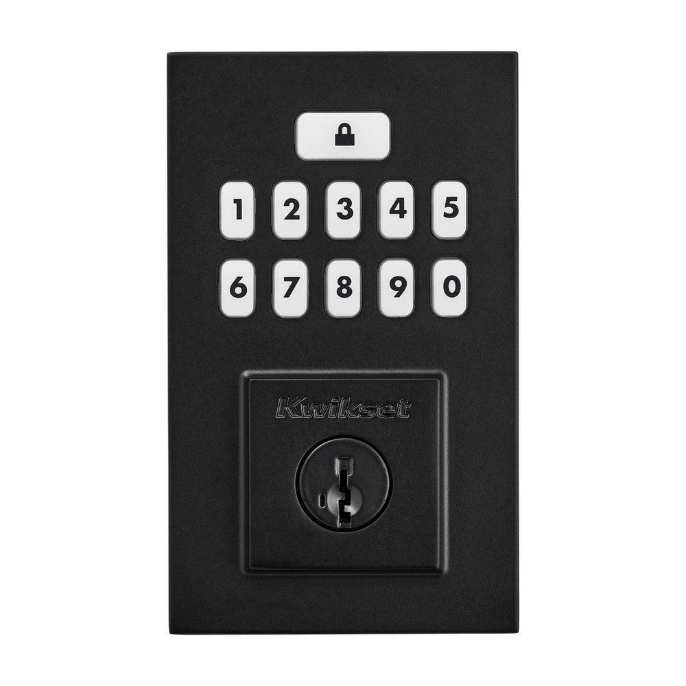 Kwikset Matte Black Deadbolt Lock 