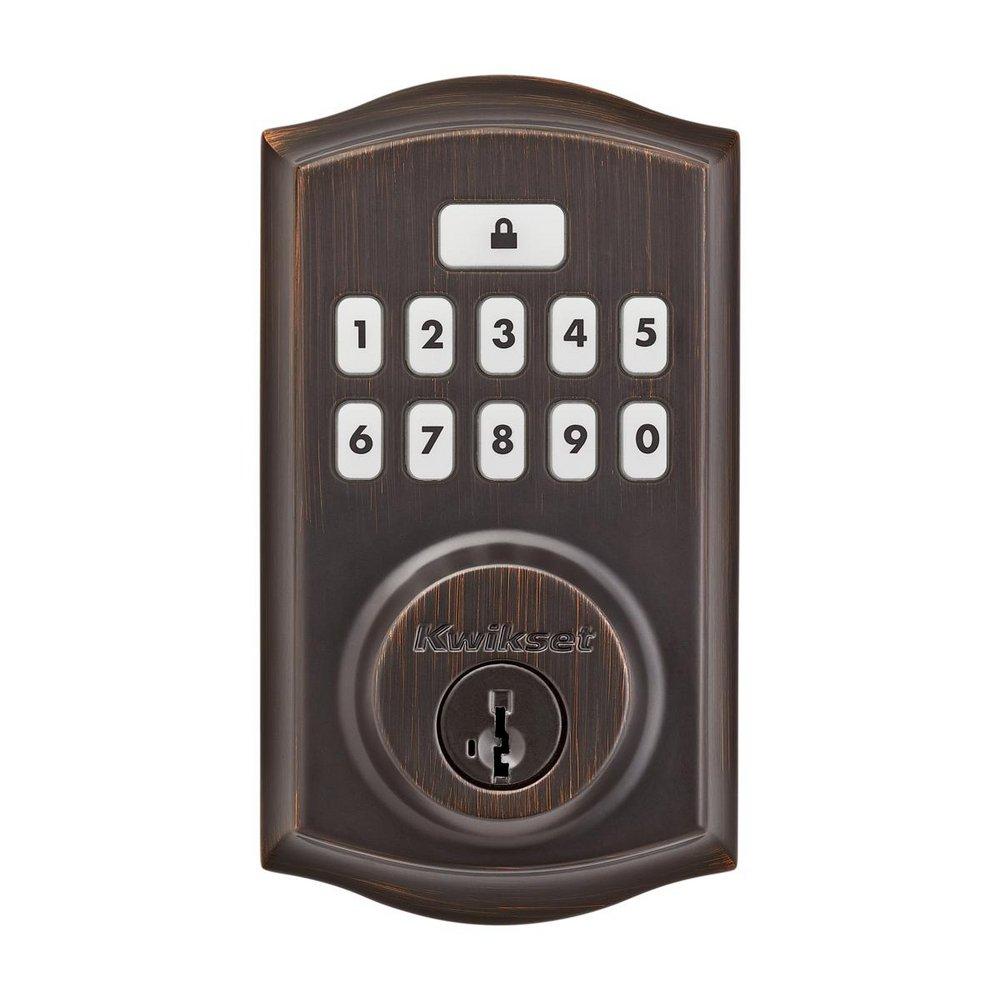 Kwikset Venetian Bronze Deadbolt and Keyless Entry Lock 