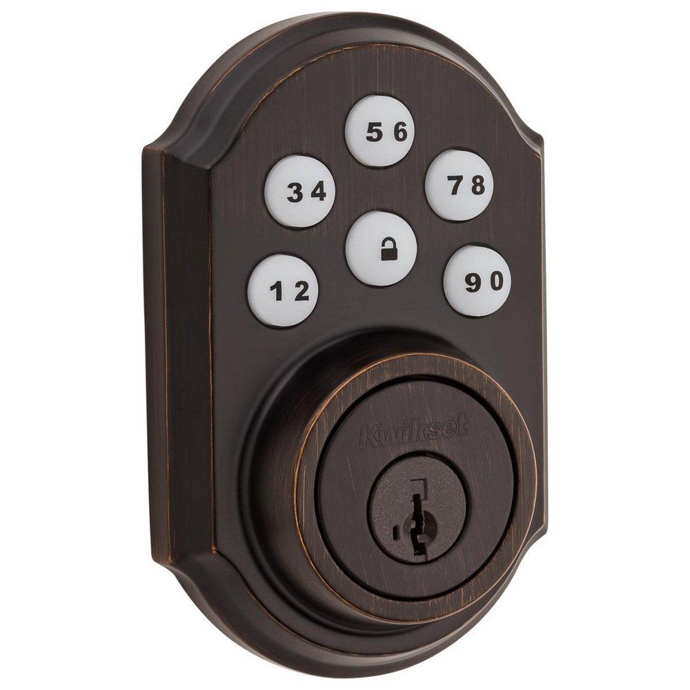 Kwikset Venetian Bronze Deadbolt and Keyless Entry Lock 