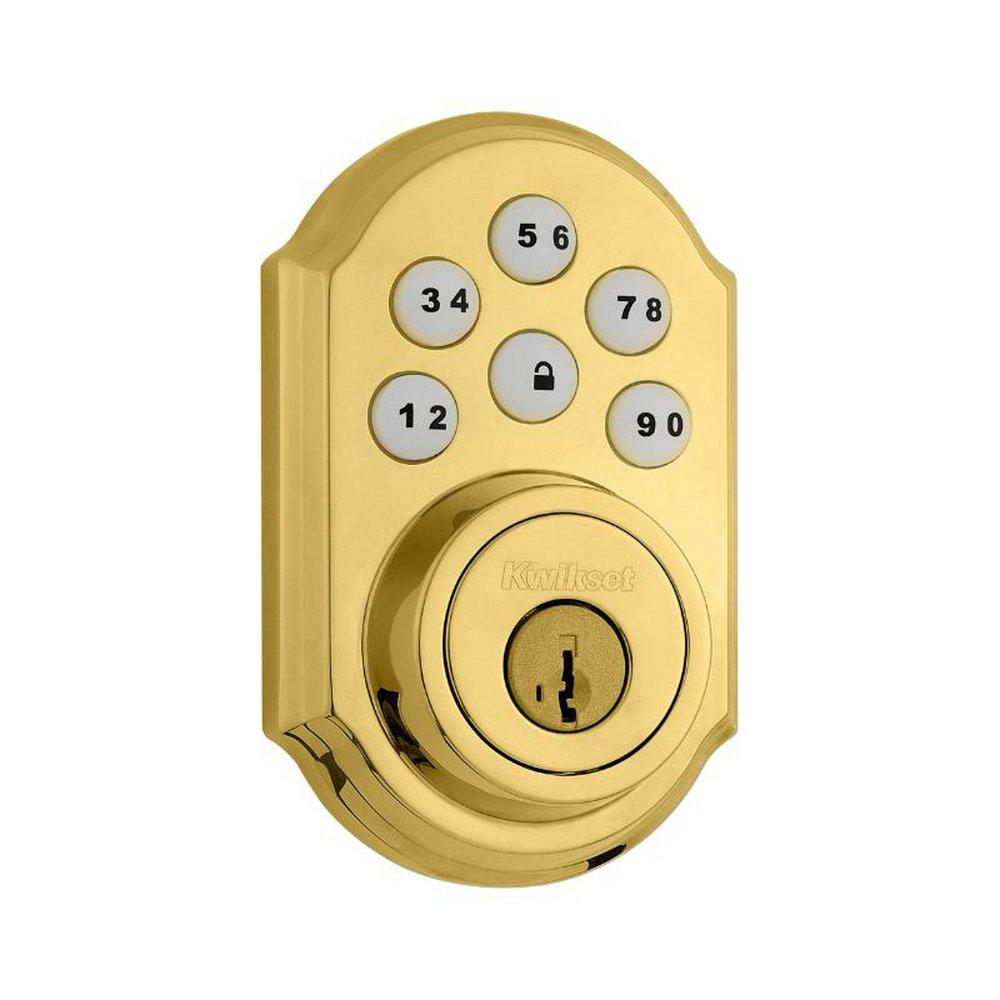 Kwikset Lifetime Polished Brass Deadbolt and Keyless Entry Lock 