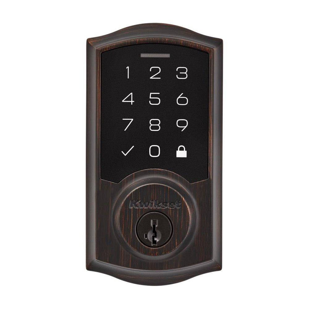 Kwikset Venetian Bronze Deadbolt and Keyless Entry Lock in Venetian Bronze 