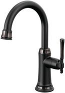 Single Handle Lever Water Filter Faucet in Matte Black with Brilliance® Black Onyx