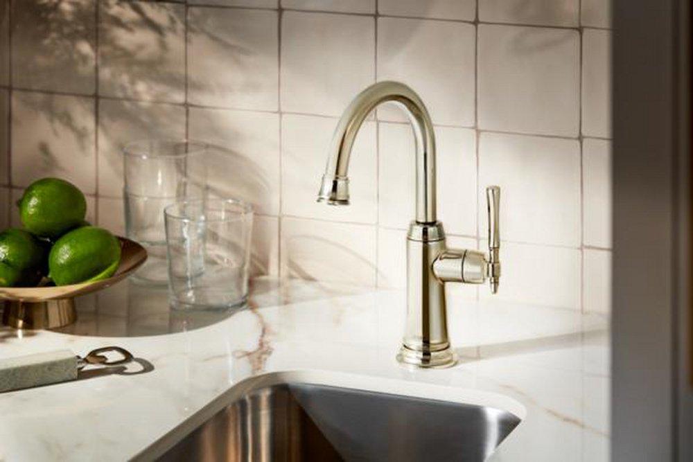 Brizo Brilliance Polished Nickel Single Handle Monoblock Kitchen Faucet 