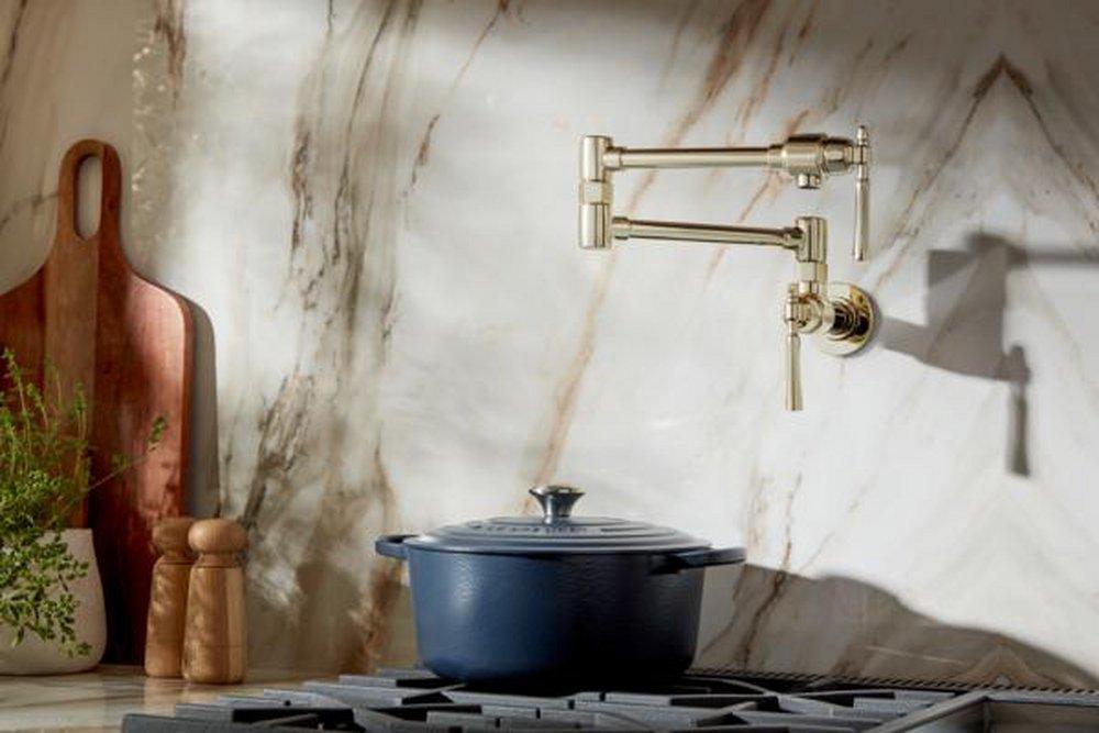 Brizo Brilliance Polished Nickel Wall Mount Pot Filler 