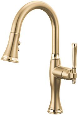 Single Handle Pull Down Bar Faucet in Brilliance&reg; Luxe Gold&reg; with Brilliance&reg; Polished Gold