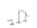 Two Handle Widespread Bathroom Sink Faucet in Polished Nickel