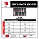 Milwaukee® Black/Red Socket Set 