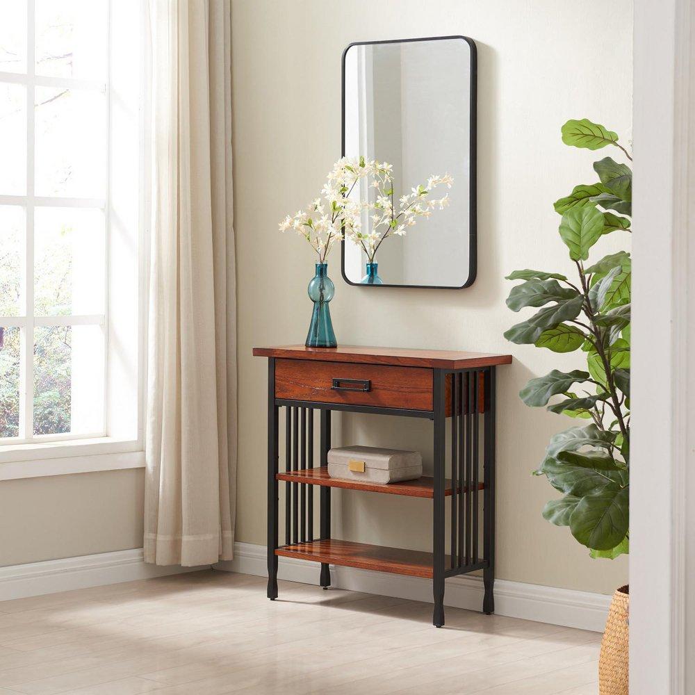 Design House Black 1-1/4 x 20 in. Framed Mirror Rectangular in Black 