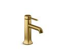 Single Handle Monoblock Bathroom Sink Faucet in Vibrant&reg; Brushed Moderne Brass 
