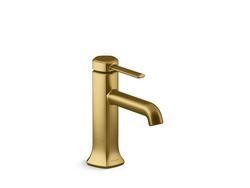 Single Handle Monoblock Bathroom Sink Faucet in Vibrant&reg; Brushed Moderne Brass