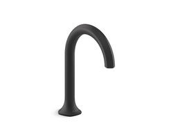 Single Hole Bathroom Sink Faucet with Pop-Up Drain Assembly in Matte Black