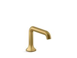 Single Hole Bathroom Sink Faucet with Pop-Up Drain Assembly in Vibrant® Brushed Moderne Brass