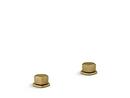 Knob Handles in Vibrant Brushed Moderne Brass 