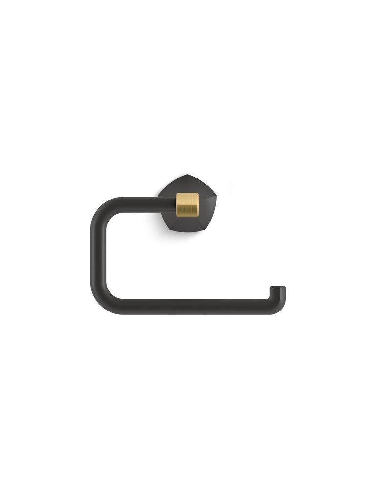 KOHLER Matte Black/Moderne Brass Bar Open Towel Ring 