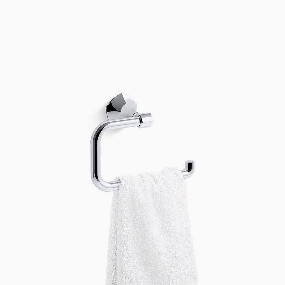 KOHLER Polished Chrome Bar Open Towel Ring 