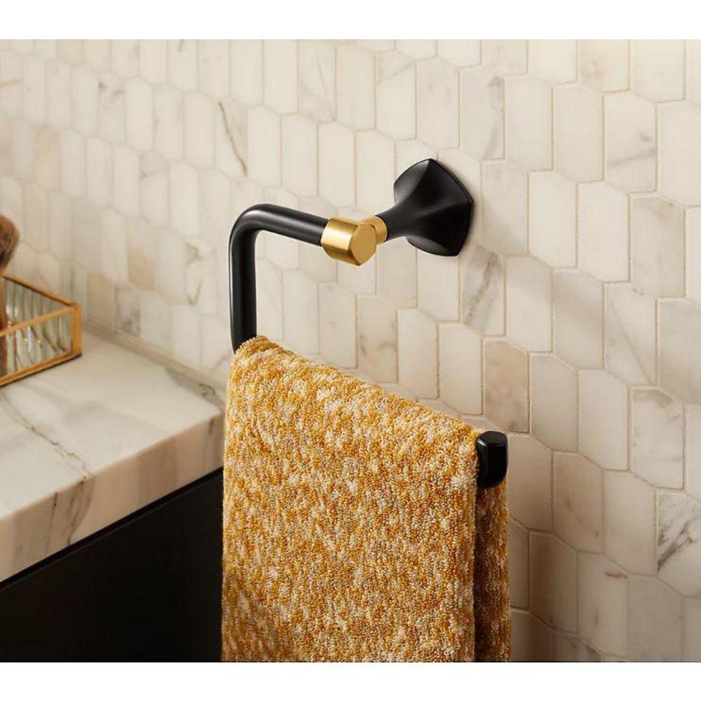 KOHLER Vibrant Polished Nickel Bar Open Towel Ring 