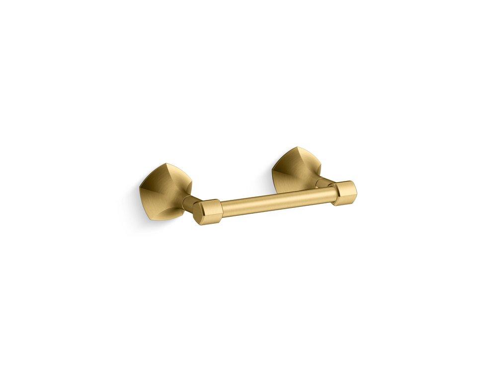 KOHLER Vibrant&reg; Brushed Moderne Brass Wall Toilet Tissue Holder 