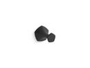 KOHLER Matte Black 1-Hook Robe Hook 