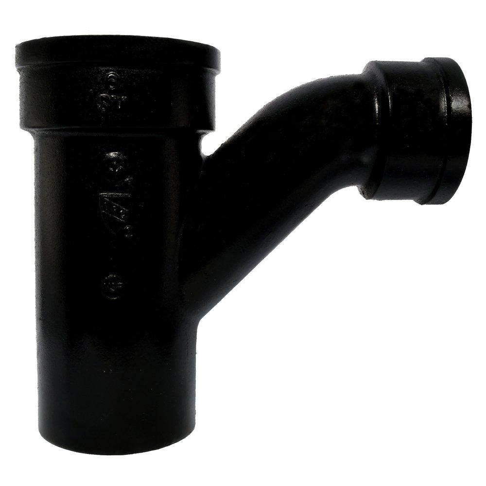 Black Combination Service Cast Iron Long T-Wye 