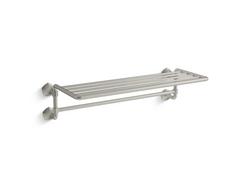 24 in. Towel Rack in Brushed Nickel