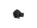 Wall-Mounted Hand Shower Holder and Supply Elbow in Matte Black