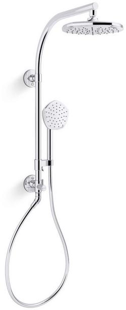 Single Handle Single Function Shower System in Polished Chrome