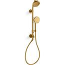 KOHLER Vibrant Brushed Moderne Brass Single Function Showerhead with Hand Shower 