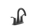 Two Handle Centerset Bathroom Sink Faucet in Matte Black