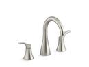 KOHLER Vibrant&reg; Brushed Nickel Two Handle Widespread Bathroom Sink Faucet 