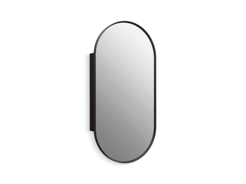 KOHLER Matte Black 20 x 40 in. Surface and Recessed Mount Medicine Cabinet 