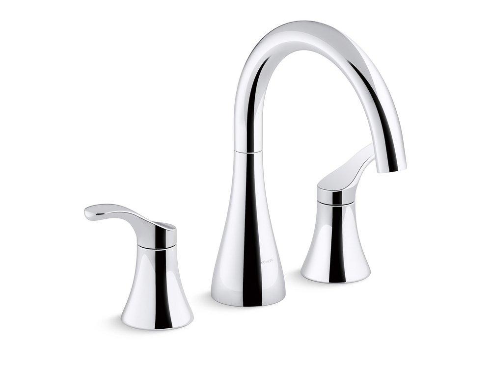 Two Handle Roman Tub Faucet in Polished Chrome (Trim Only) 